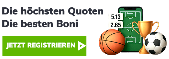 Smartphone mit Quoten Anzeige Pokal und Sportbällen