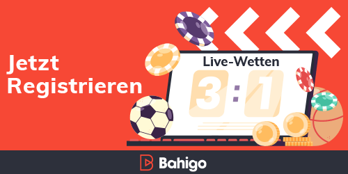 Laptop mit Live Wetten Anzeige und Casino Chips