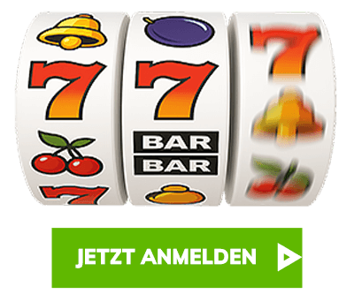 Drehende Slot Walzen mit Früchten und Bar Symbol